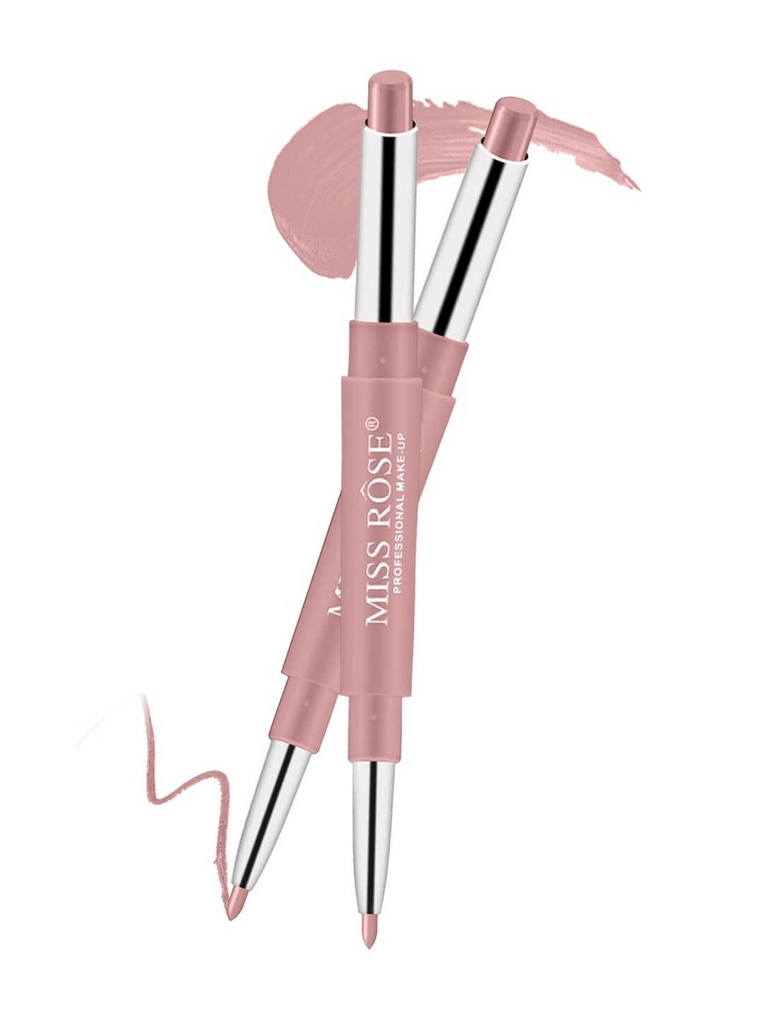 

MISS ROSE 2 In 1 CreamyMatte Lipstick - Spanish Pink