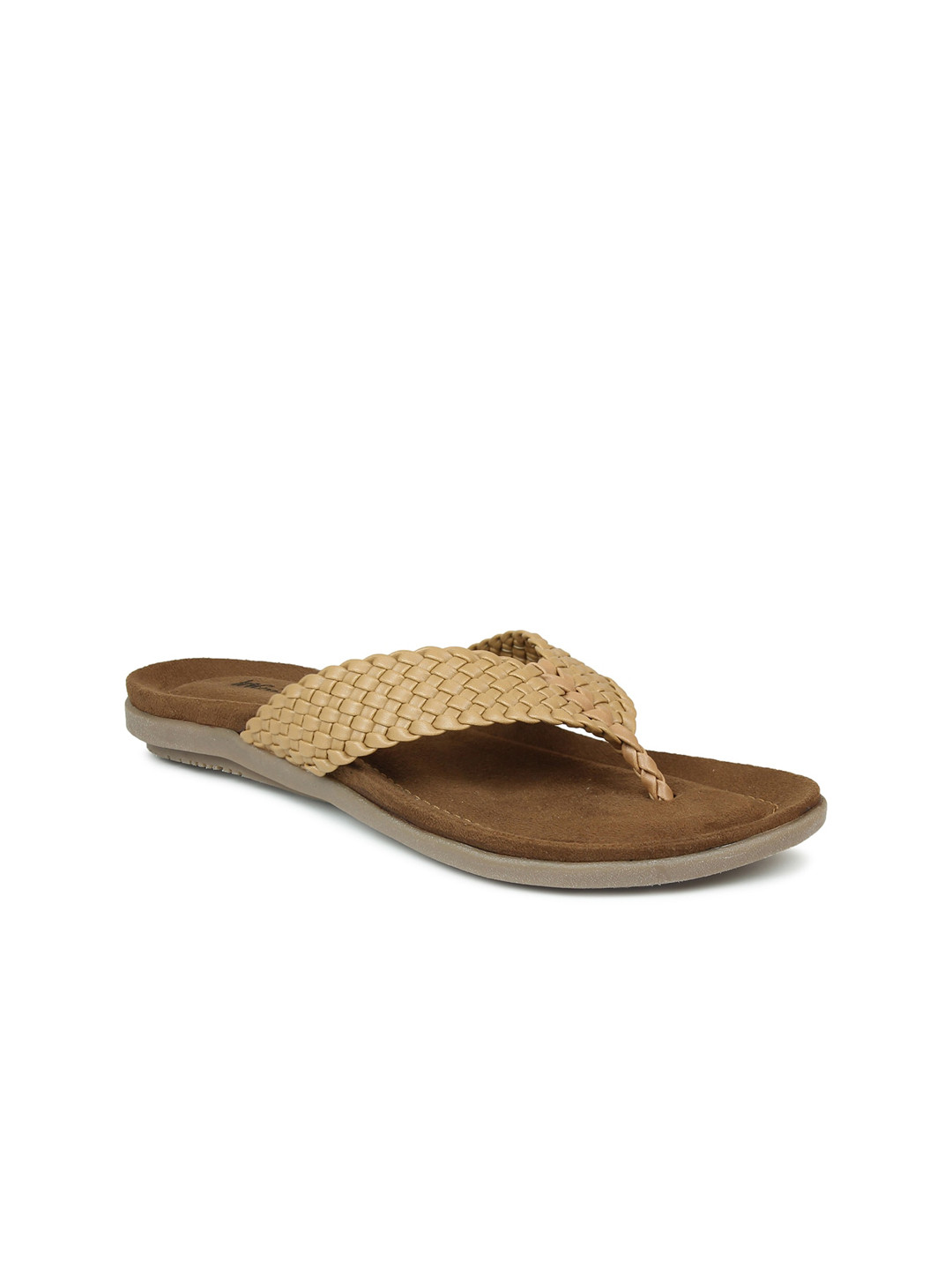 

Inc 5 Women Beige T-Strap Flats