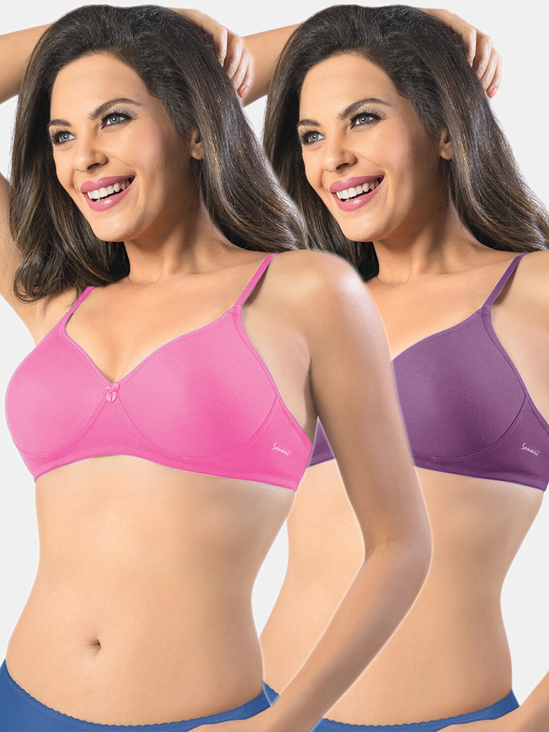 

Sonari Pack Of 2 Purple & Pink Bra