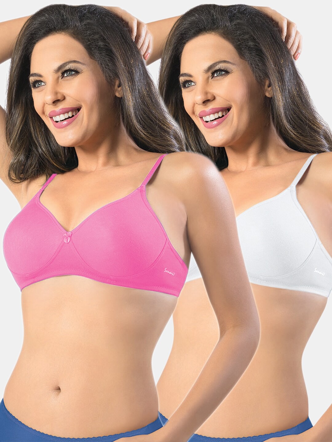 

Sonari Set Of 2 White & Pink Bra