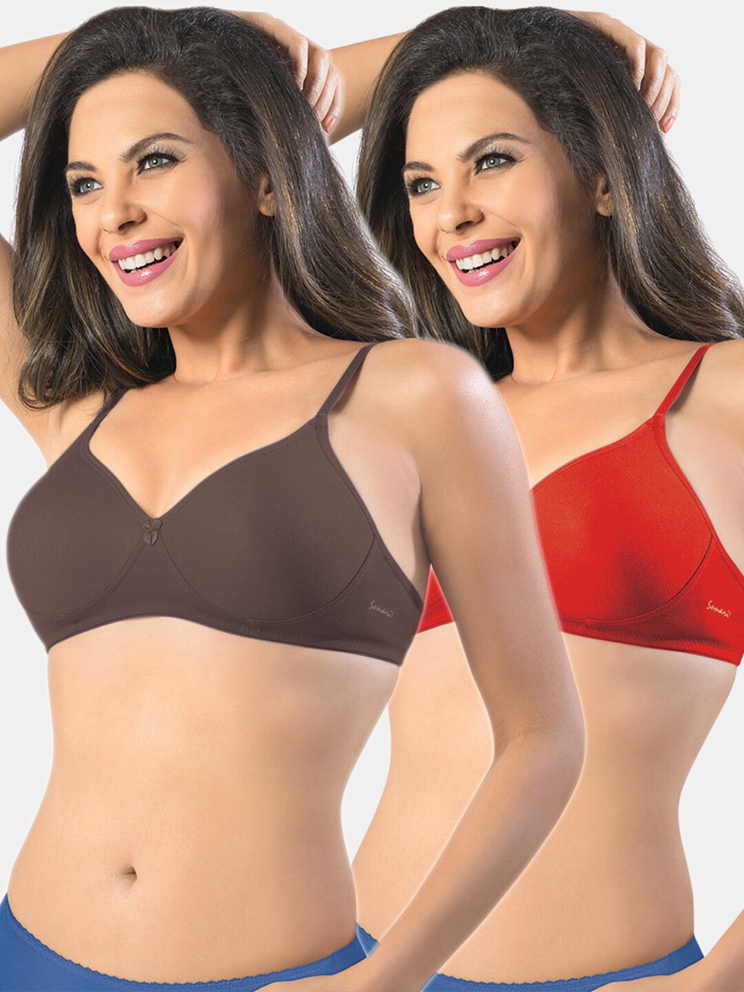 

Sonari Coffee Pack of 2 Bra, Coffee brown