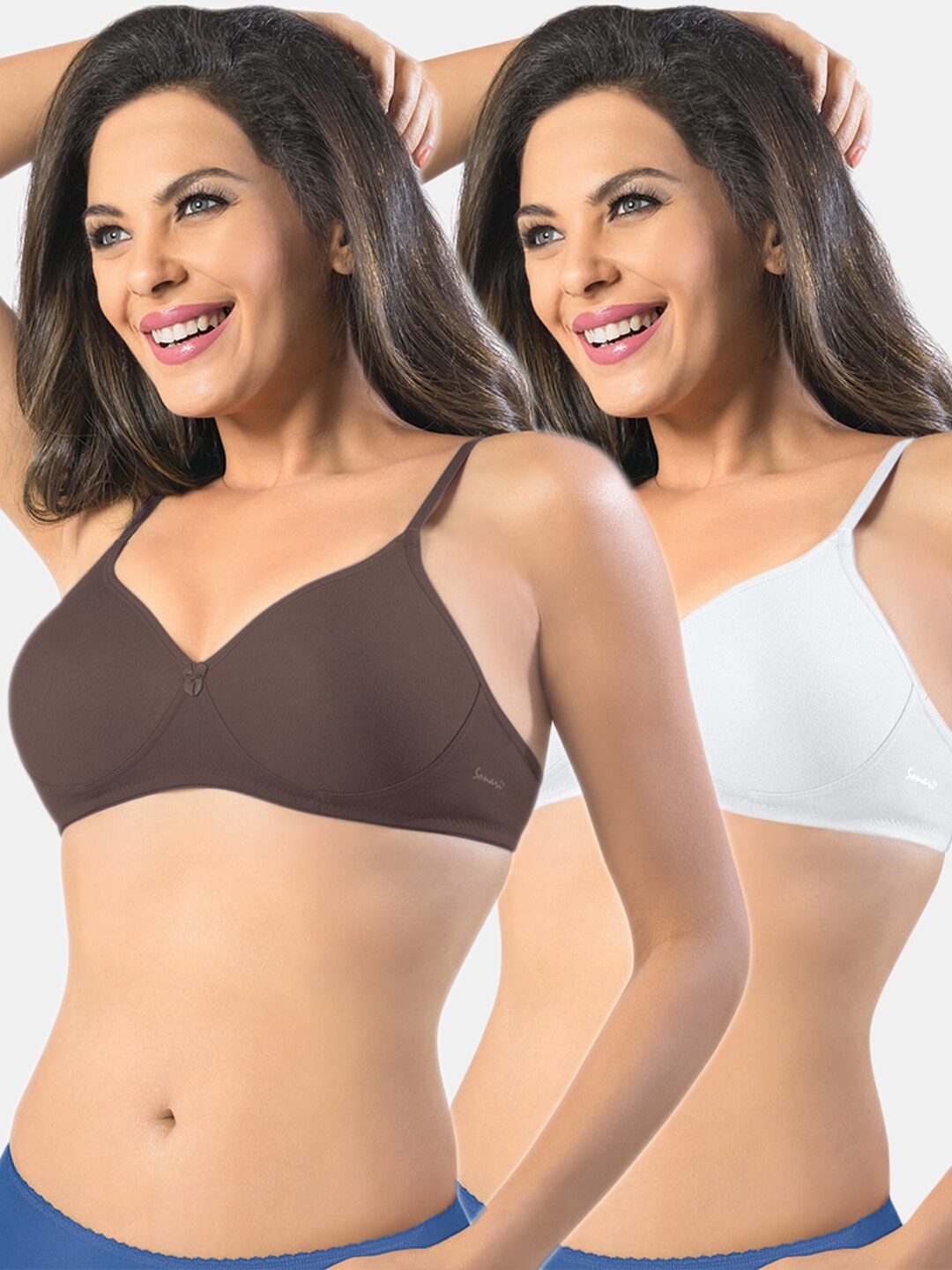 

Sonari White & Brown Pack of 2 T-Shirt Bra