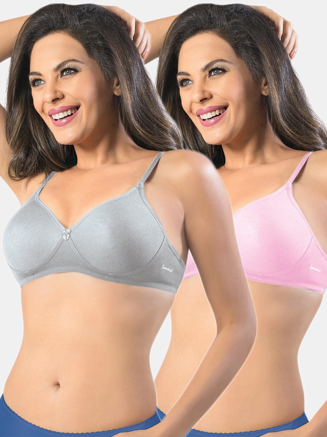 

Sonari Pink & Grey Pack of 2 T-Shirt Bra