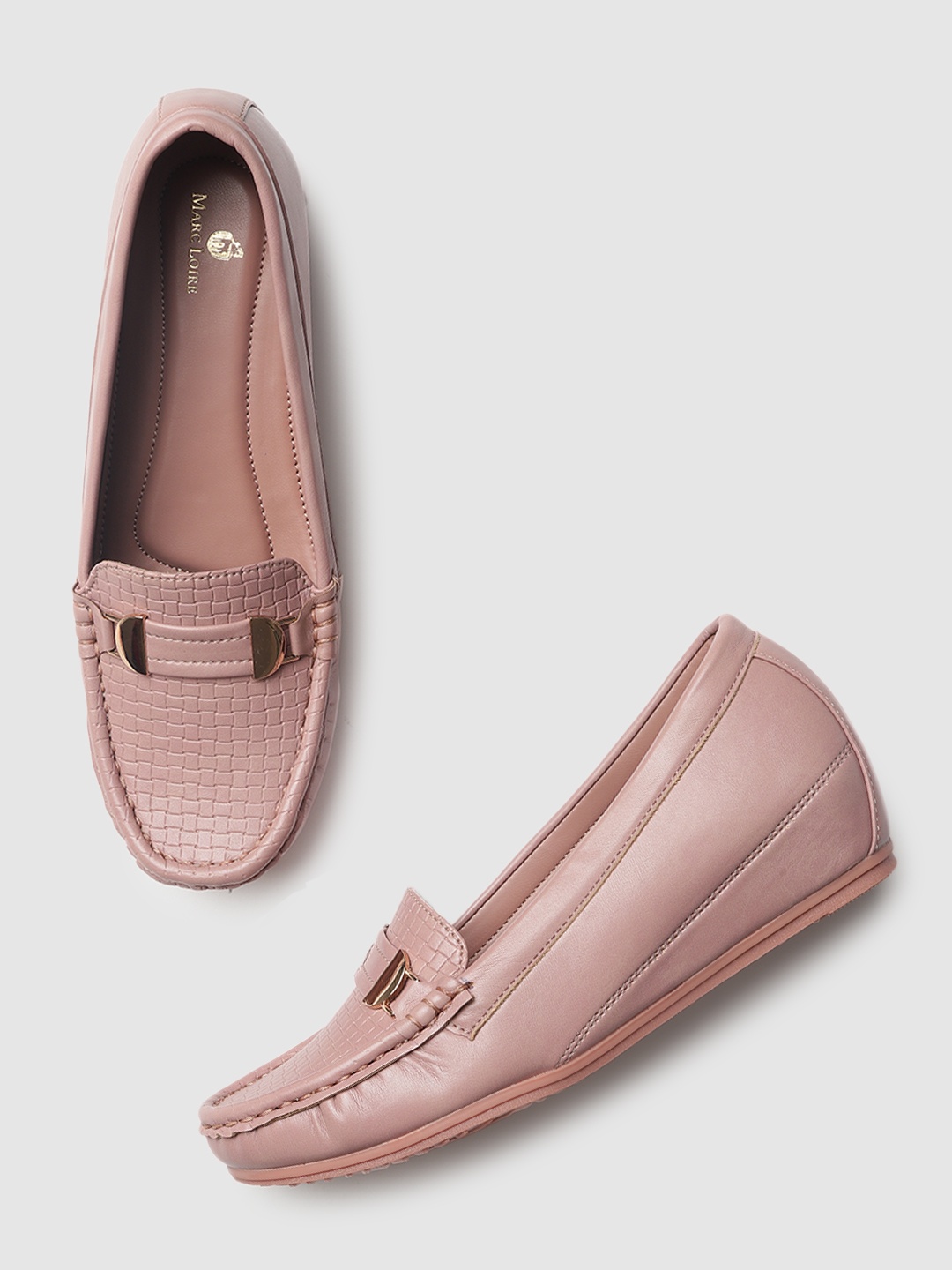 

Marc Loire Nude-Coloured Wedge Loafers