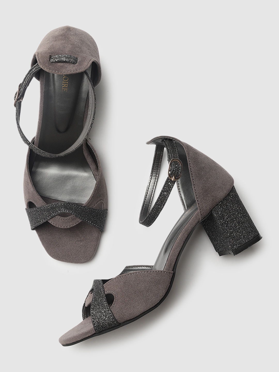 

Marc Loire Grey Suede Block Heels