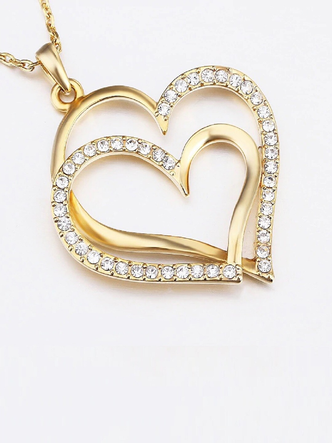 

OOMPH Gold-Toned Heart Motif Chain