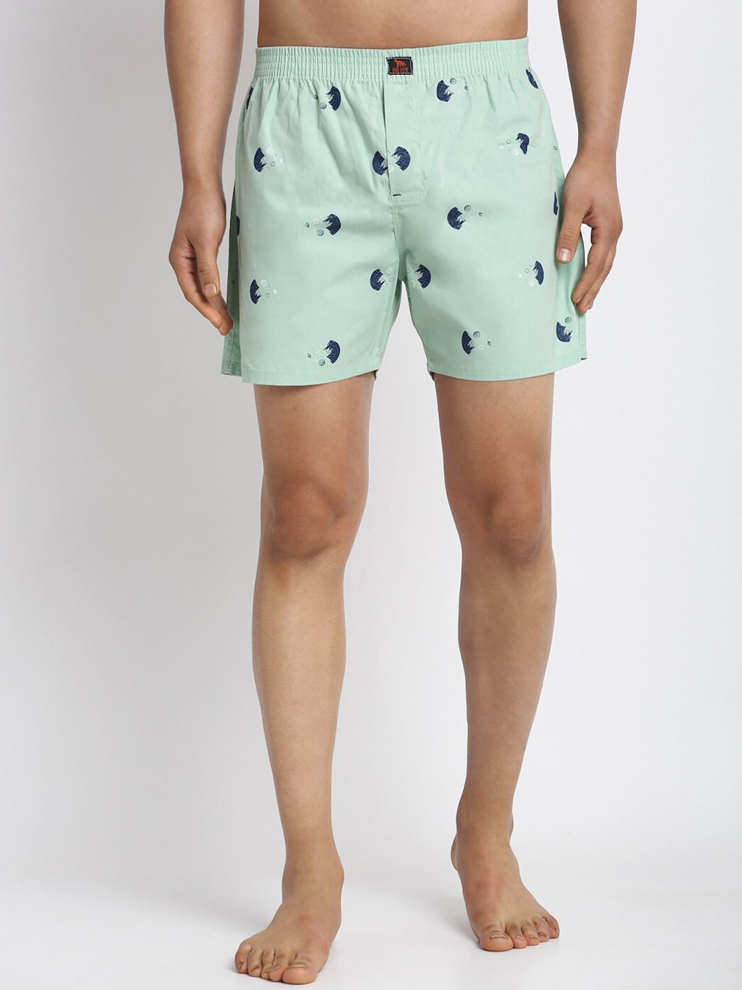 

Big Fox Men Green Printed Boxers BX_014_SeaGreen_S, Sea green