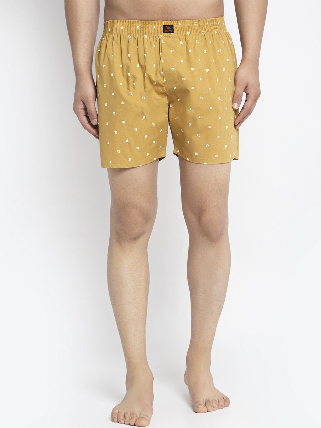 

Big Fox Men Mustard Pure Cotton Printed Boxers