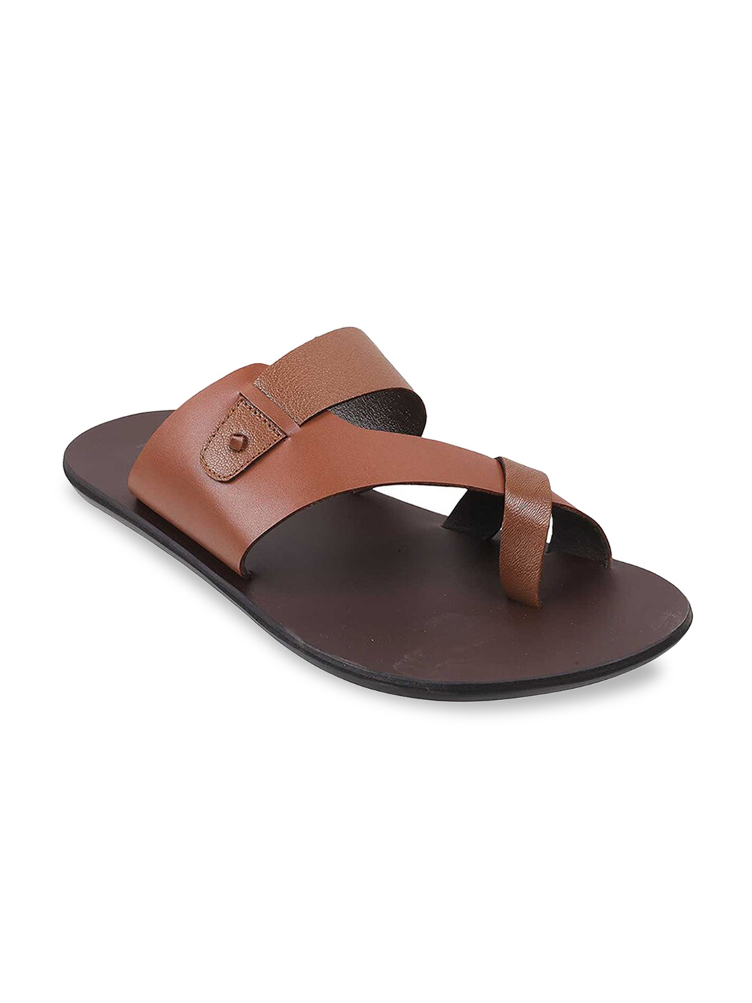 

Metro Men Tan Leather Comfort Sandals