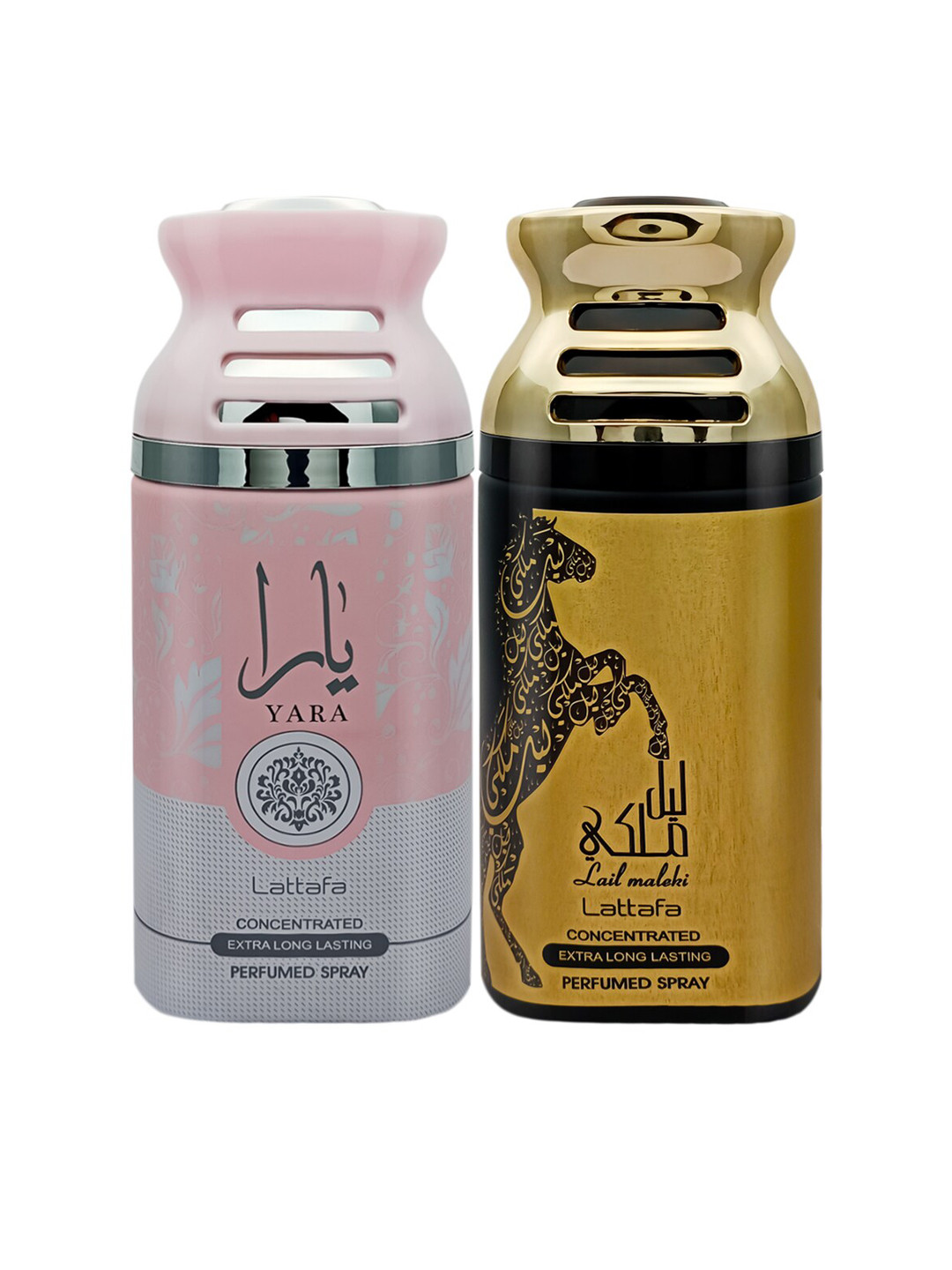 

Lattafa Set of Yara & Maahir Black Edition Long-Lasting Perfumed Sprays - 250 ml Each, Pink