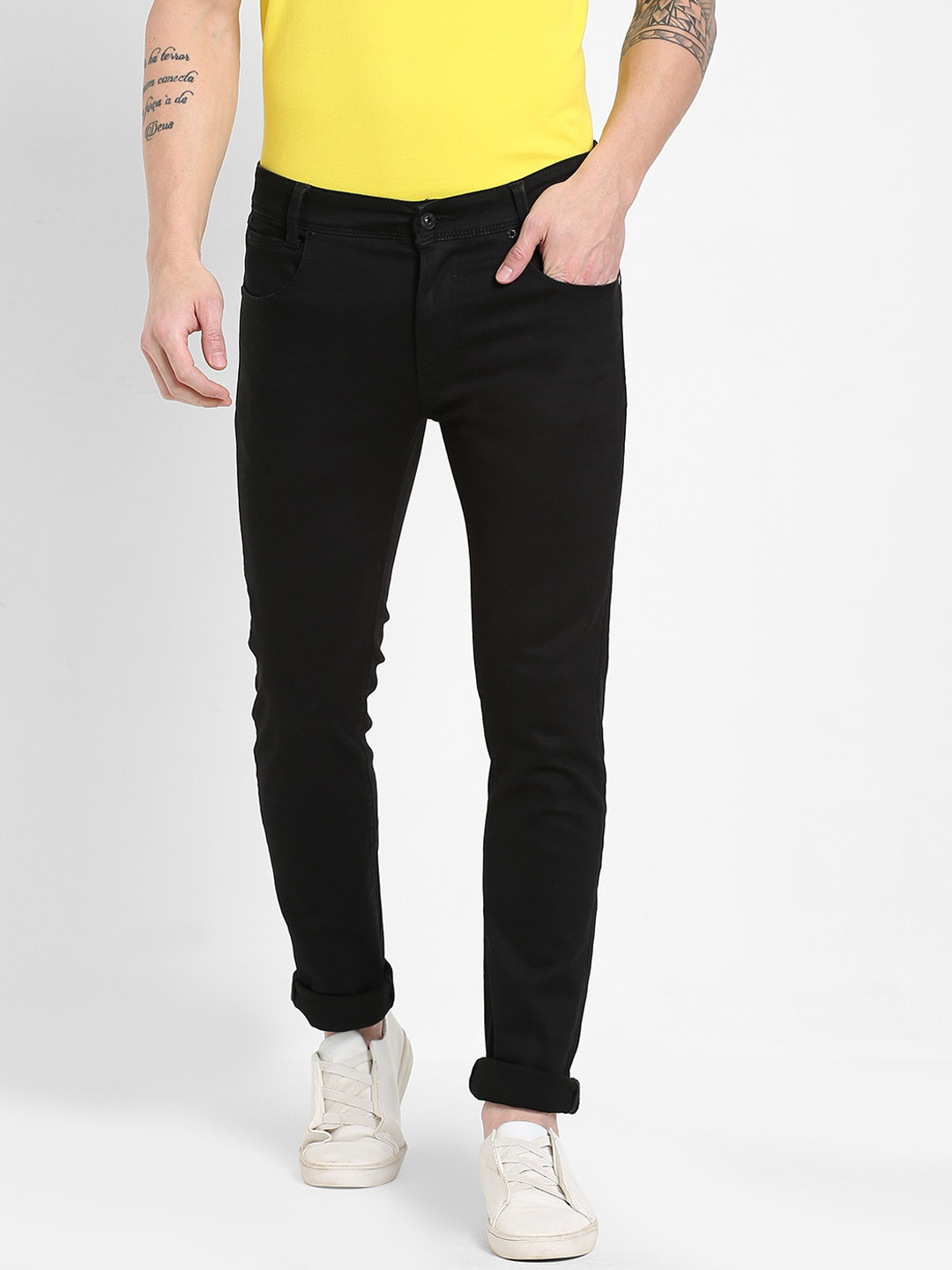 

Pepe Jeans Men Regular Fit Stretchable Jeans, Black