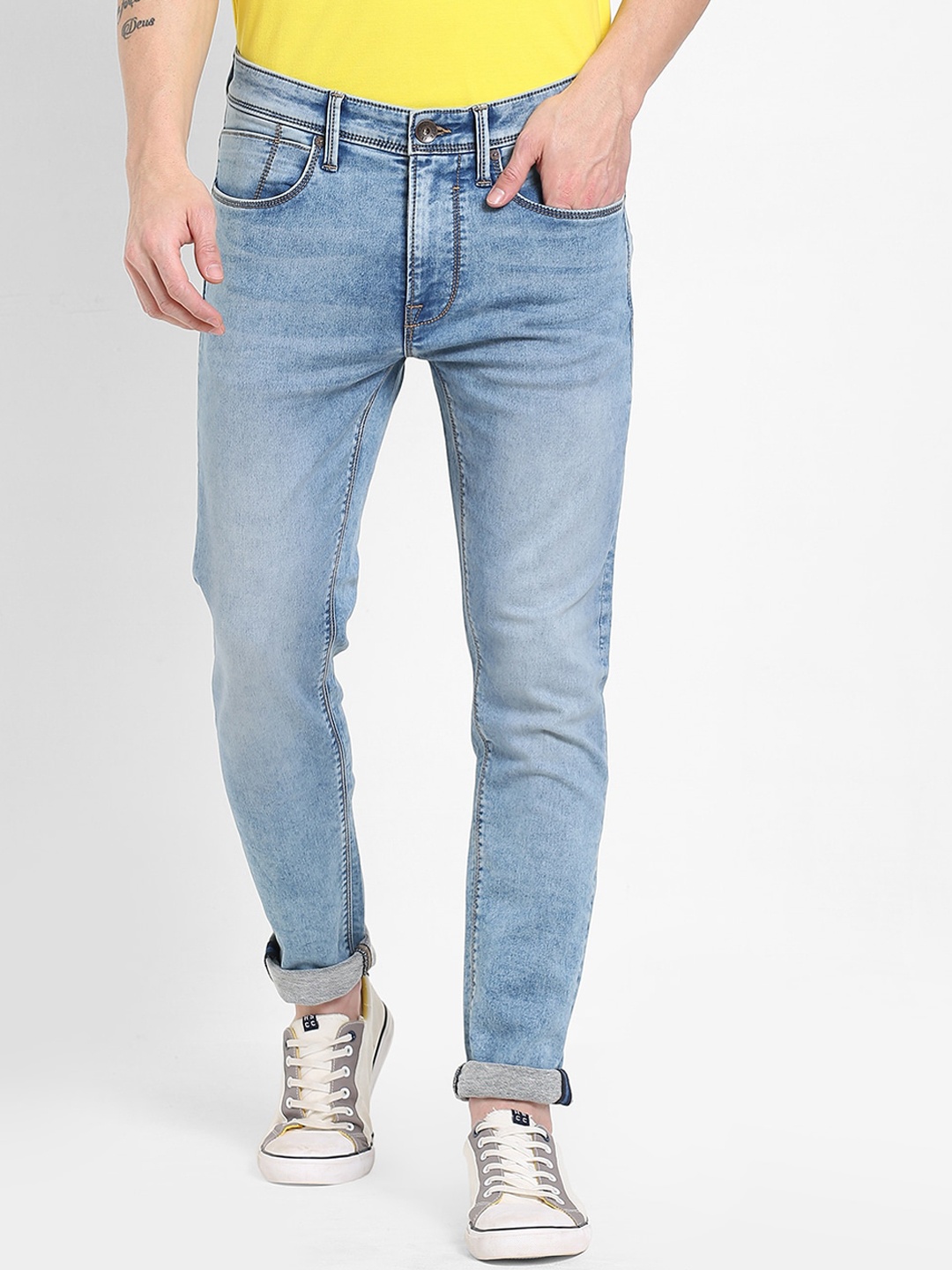 

Pepe Jeans Men Blue Heavy Fade Regular Fit Stretchable Jeans