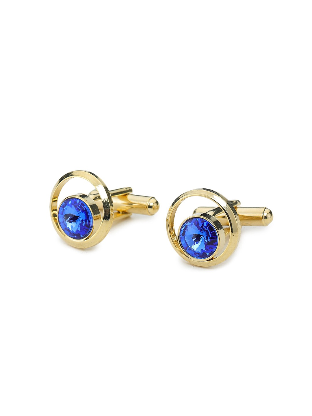

ELLIS Men Blue & Gold Cufflinks and Tiepin Set