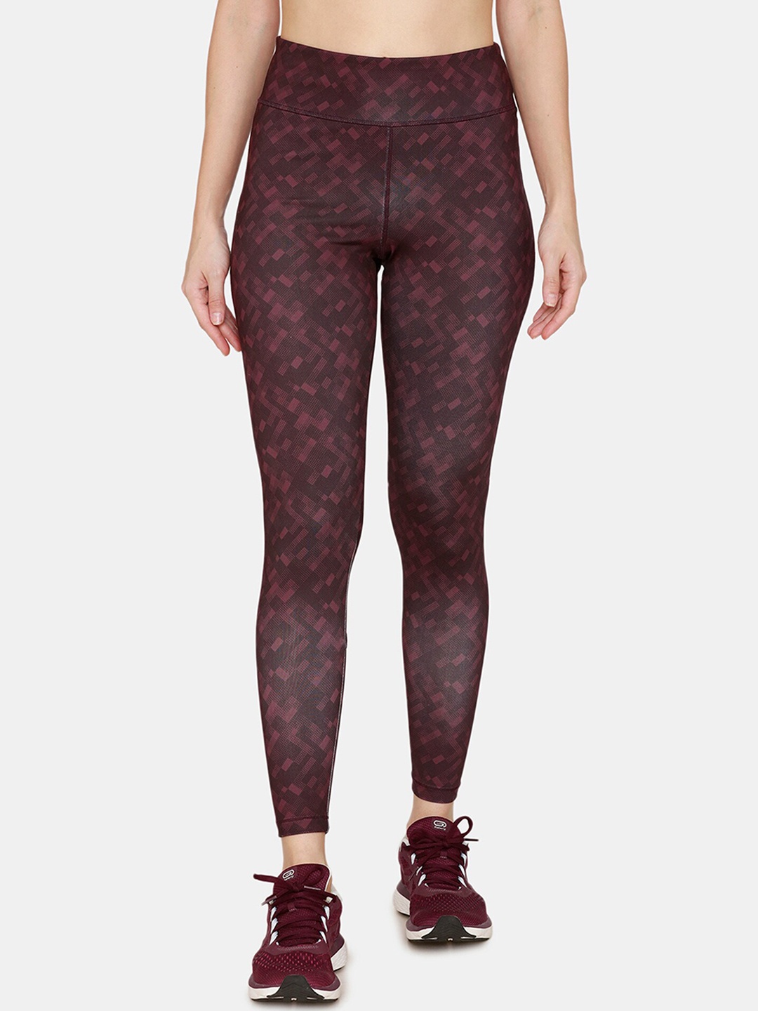 

Zelocity by Zivame Women Purple Striped Tights