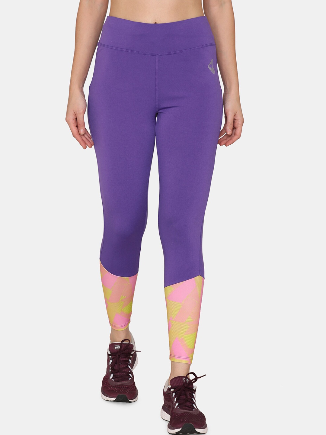 

Zelocity by Zivame Women Purple Printed Tights