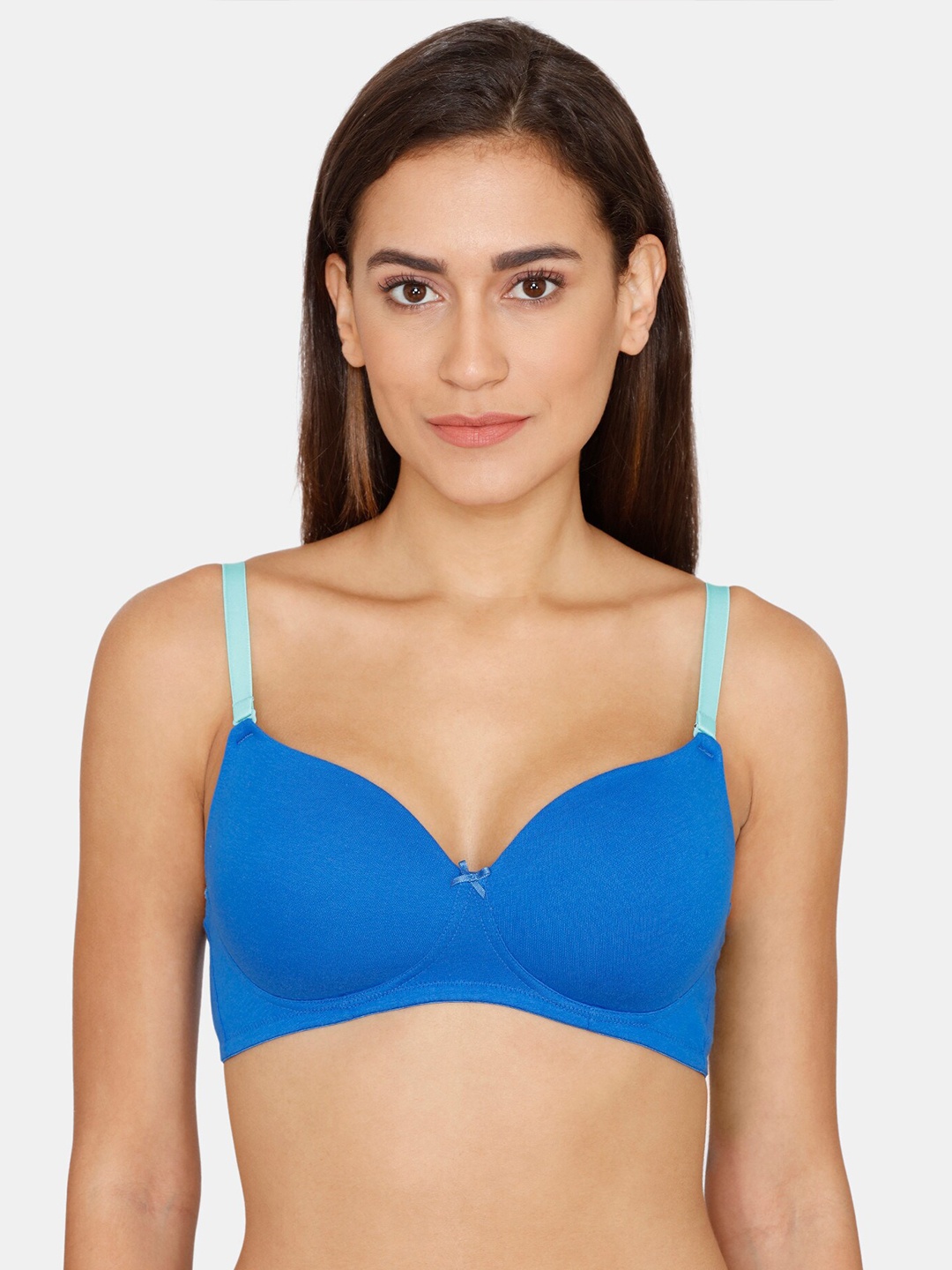 

Zivame Blue Solid Lightly Padded T-Shirt Bra
