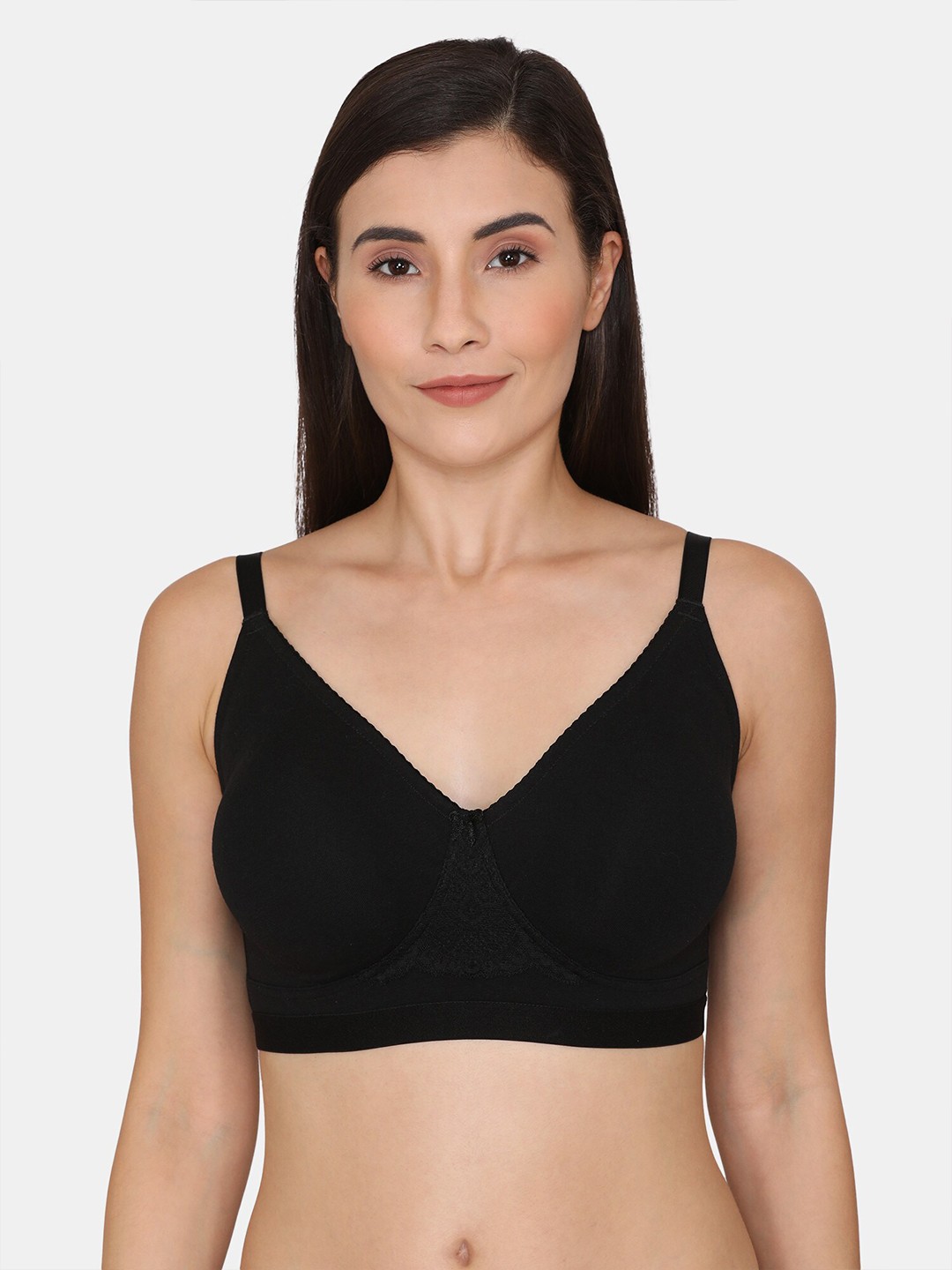

Zivame Black Solid Non-Padded Bra
