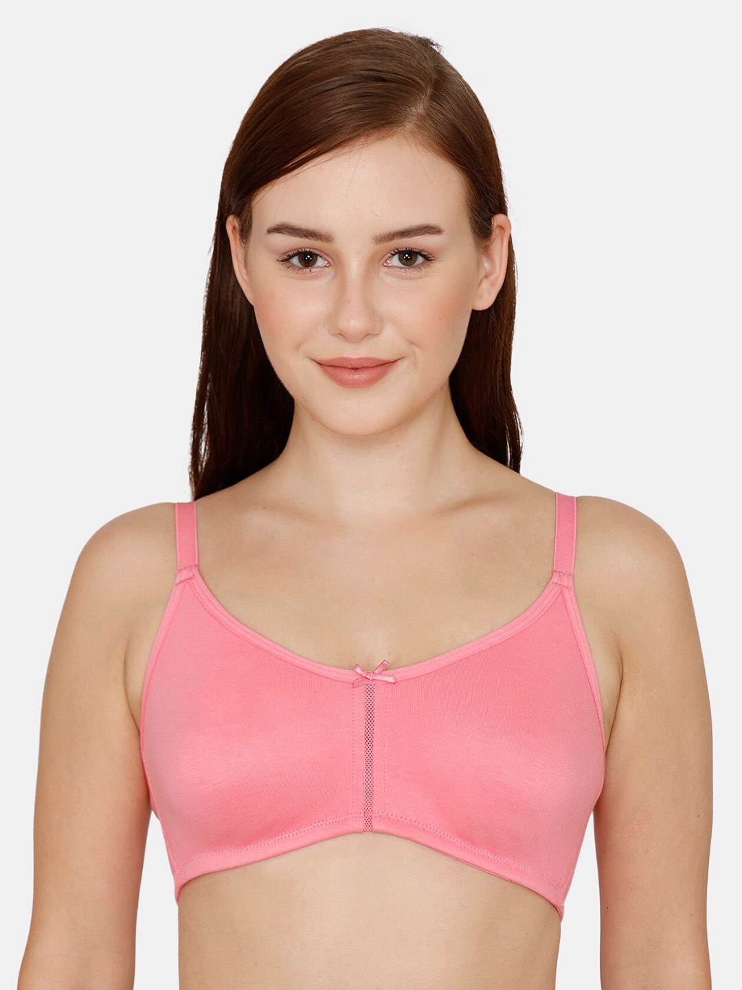 

Zivame Pink Non Padded Non Wired All Day Comfort Seamless T Shirt Bra