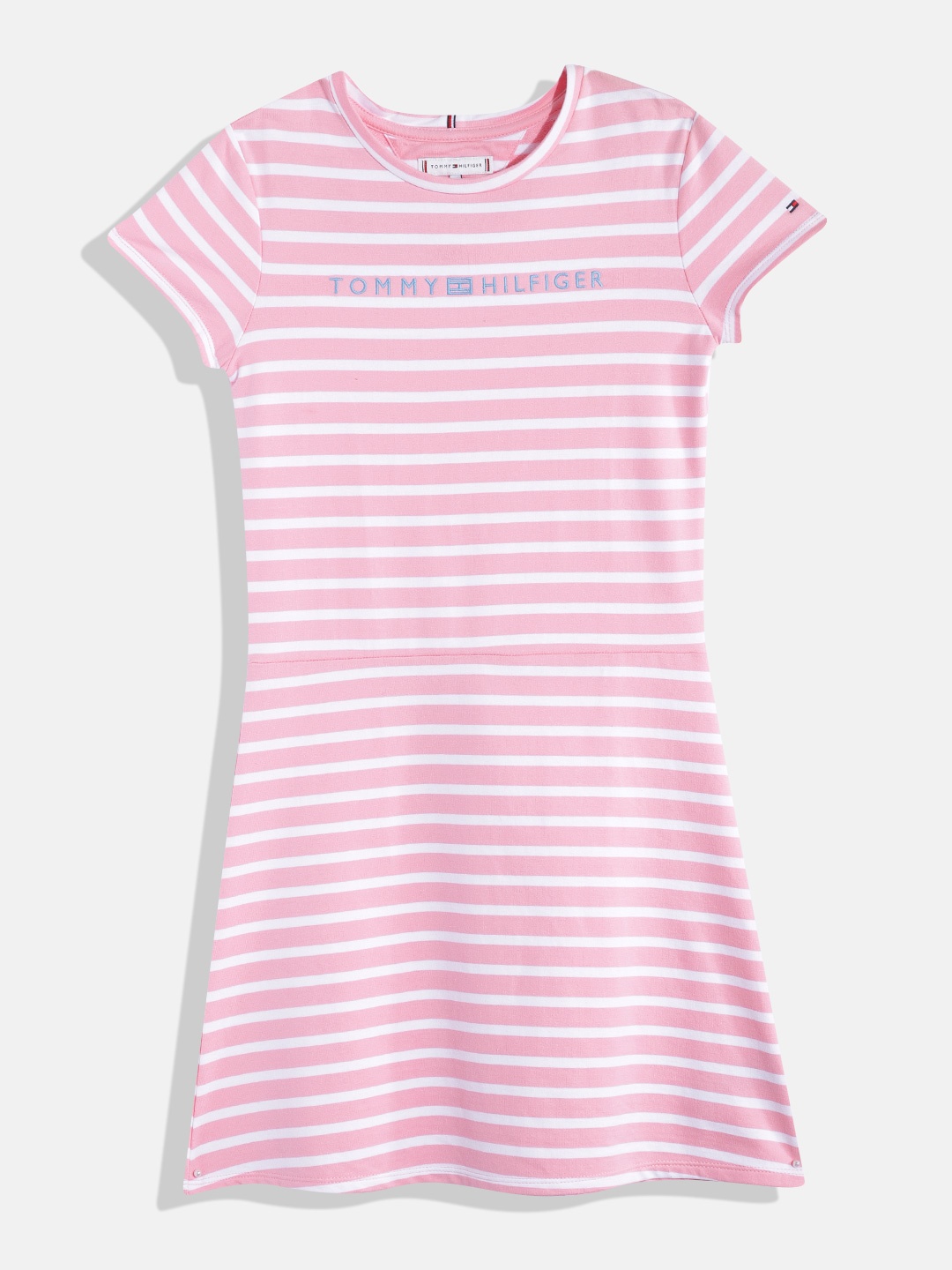 

Tommy Hilfiger Girls Striped A-Line Dress, Pink