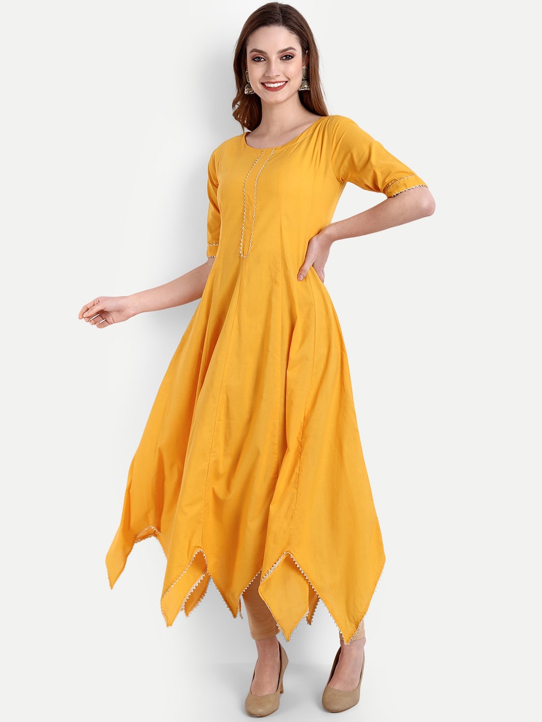 

PNEHA Women Mustard Yellow Kurta