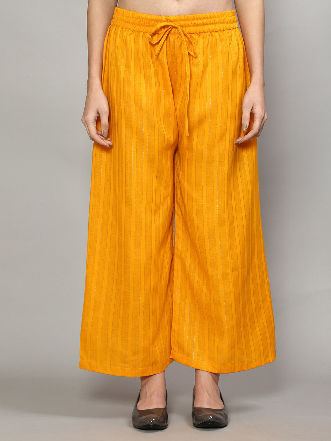 

GRACIT Women Yellow Striped Palazzos