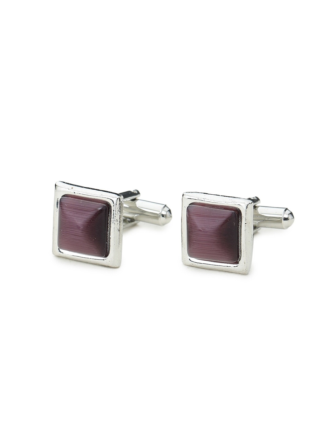 

ELLIS Men Brown & Silver-Toned Cufflink