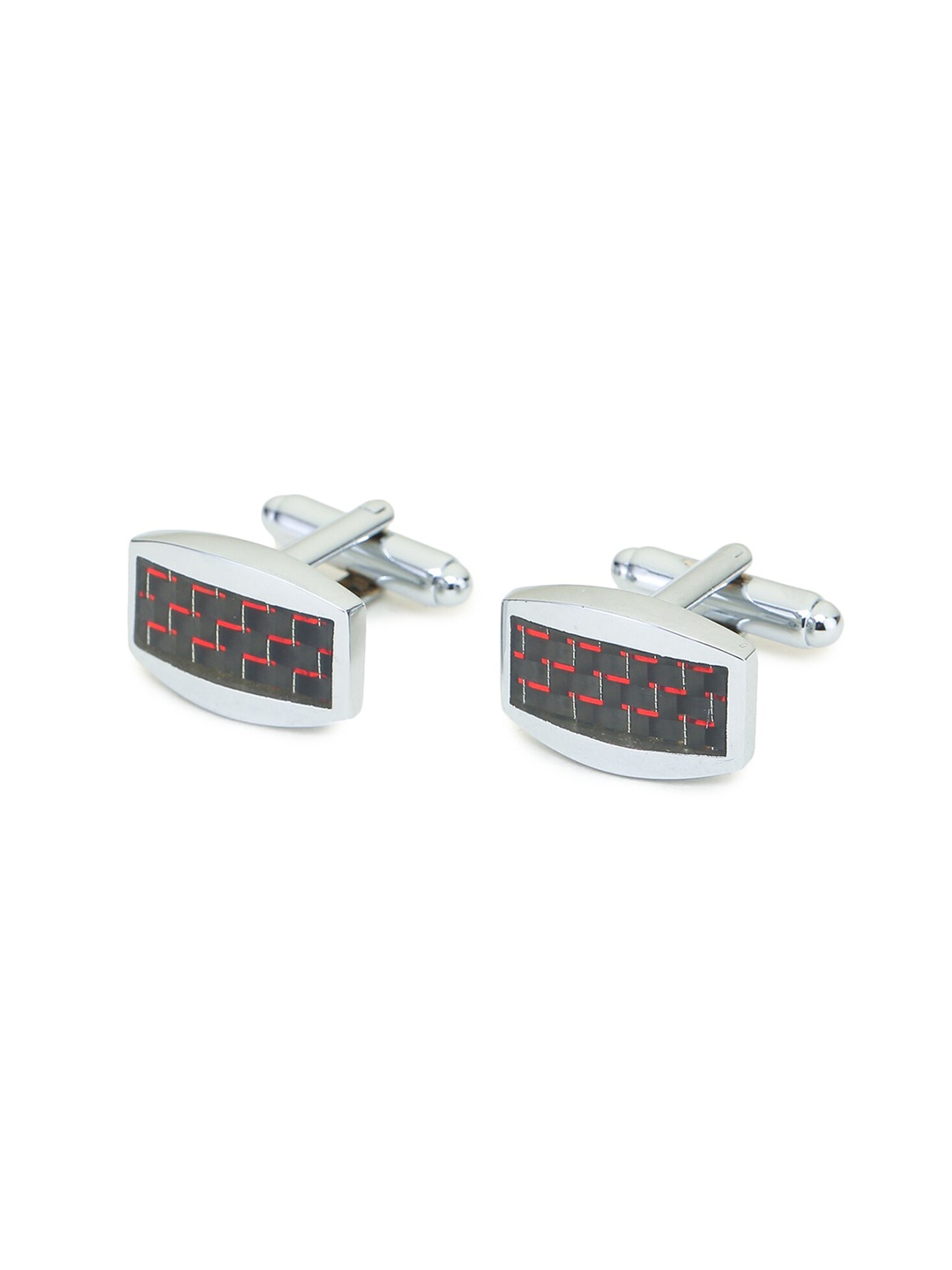

ELLIS Men Black & Red Printed Cufflink