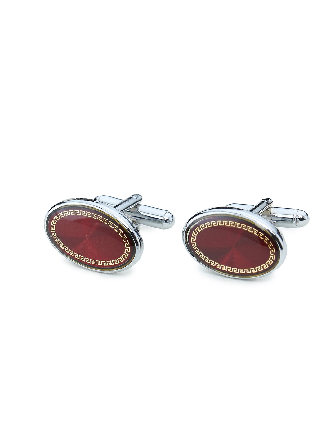 

ELLIS Red & Silver-Toned Cufflink