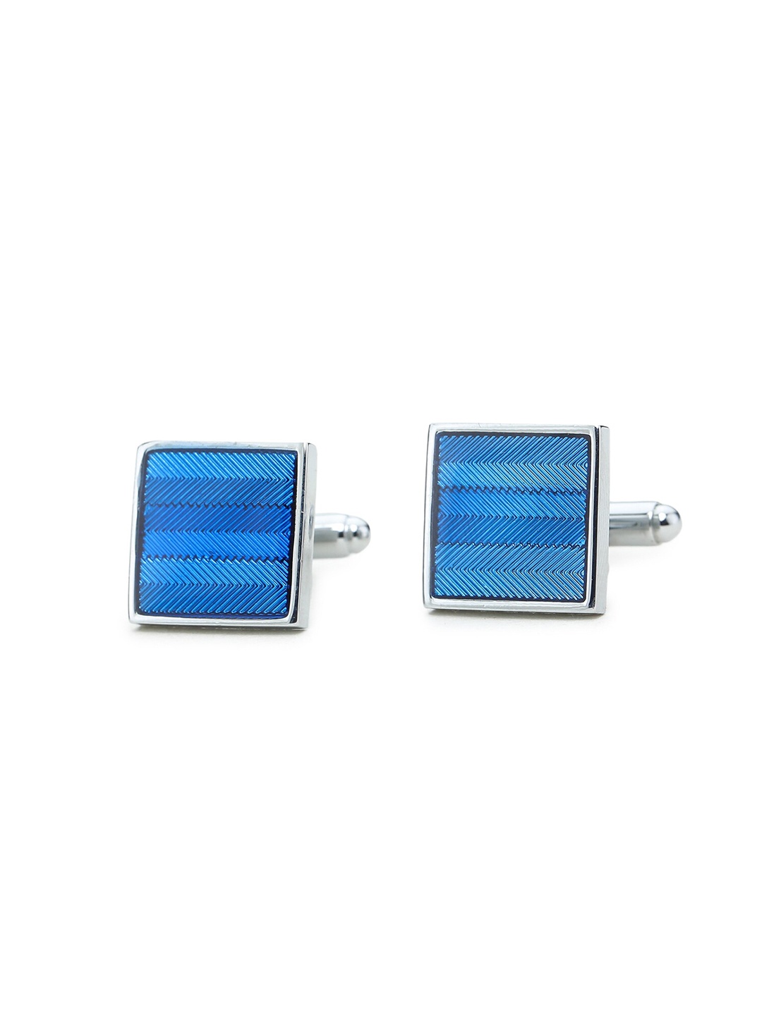 

ELLIS Blue & Silver-Toned Cufflink