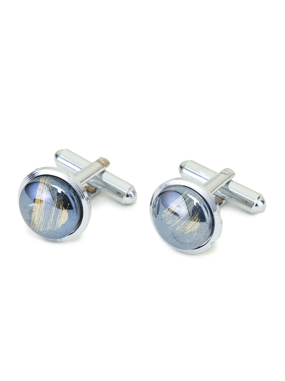 

ELLIS Men Silver-Toned & Blue Cufflink