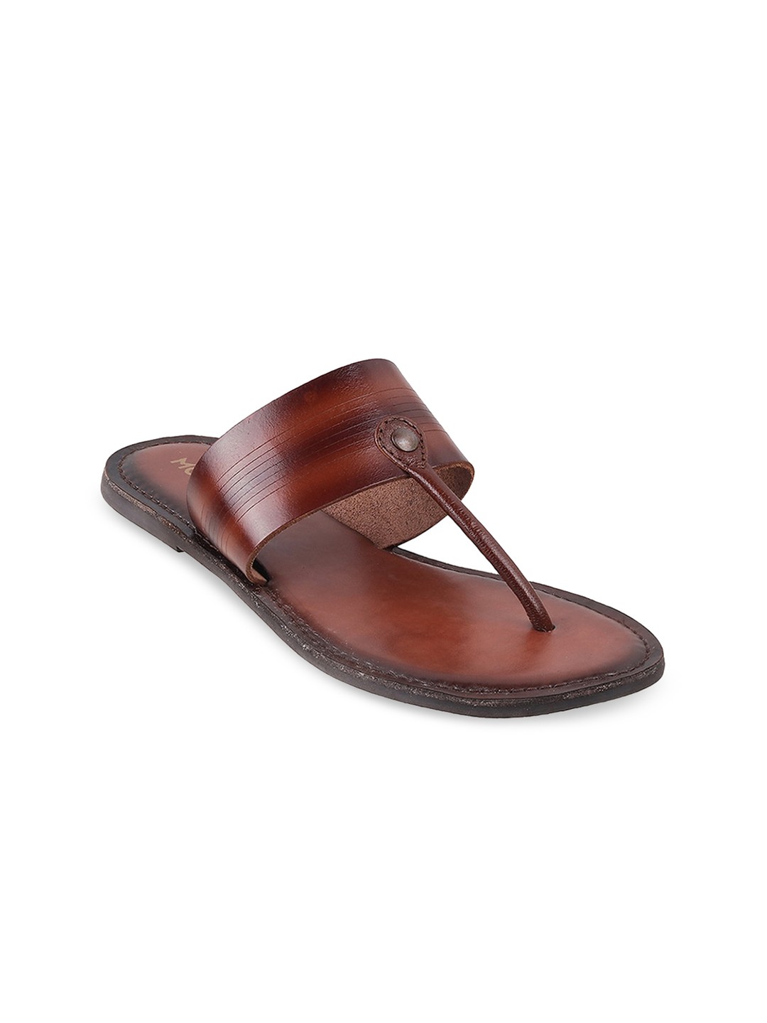 

Mochi Women Tan Brown Ethnic T-Strap Flats