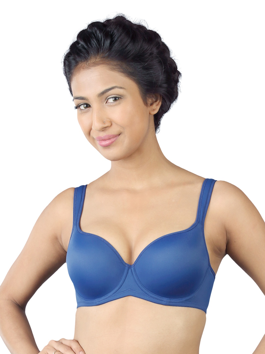 

Triumph T-Shirt Bra 39 Padded Wired Seamless T-shirt Bra, Blue
