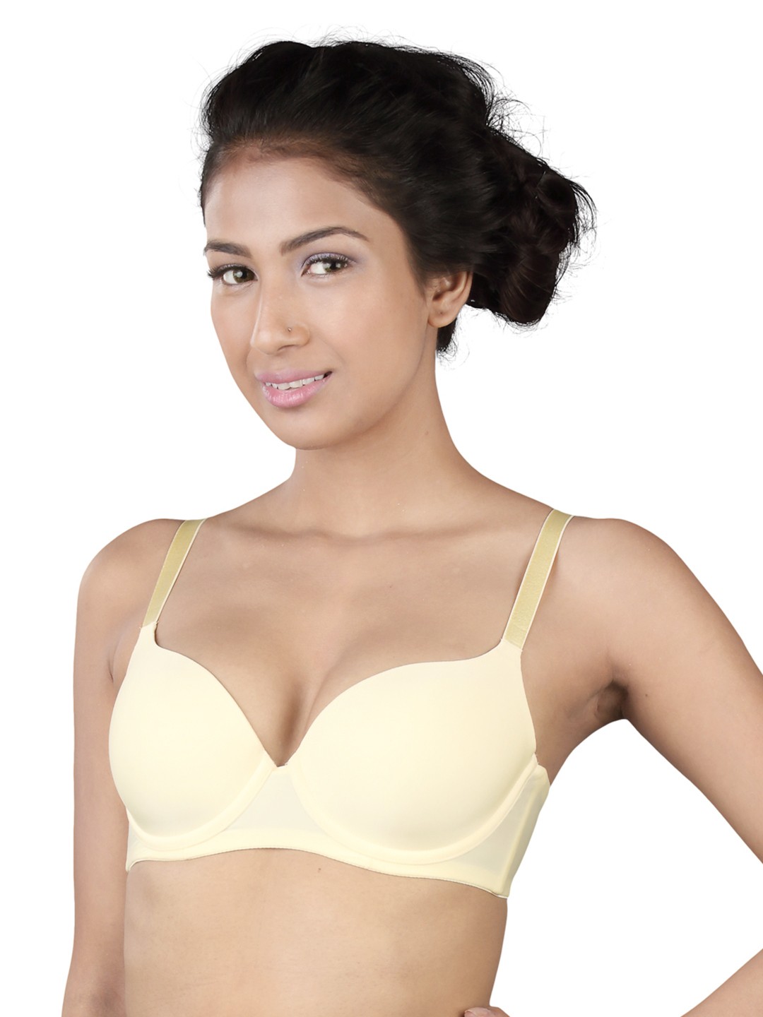 

Triumph T-Shirt Bra 60 Wired Padded Body Make-Up Series Seamless Everyday Bra, Cream