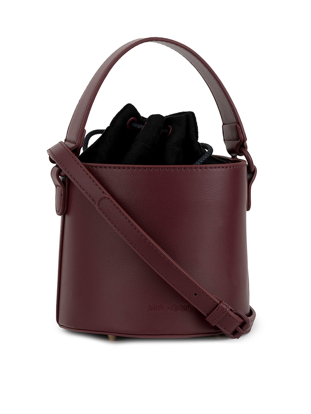 

MIRAGGIO Wine Bucket Sling Bag, Maroon