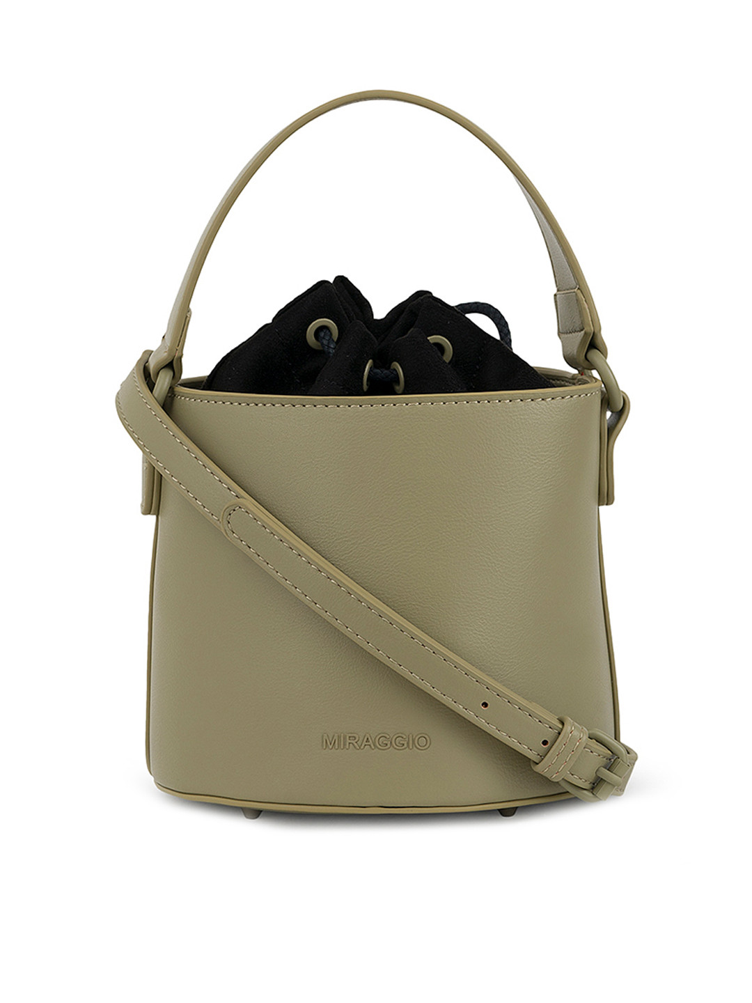 

MIRAGGIO Olive Green Bucket Sling Bag