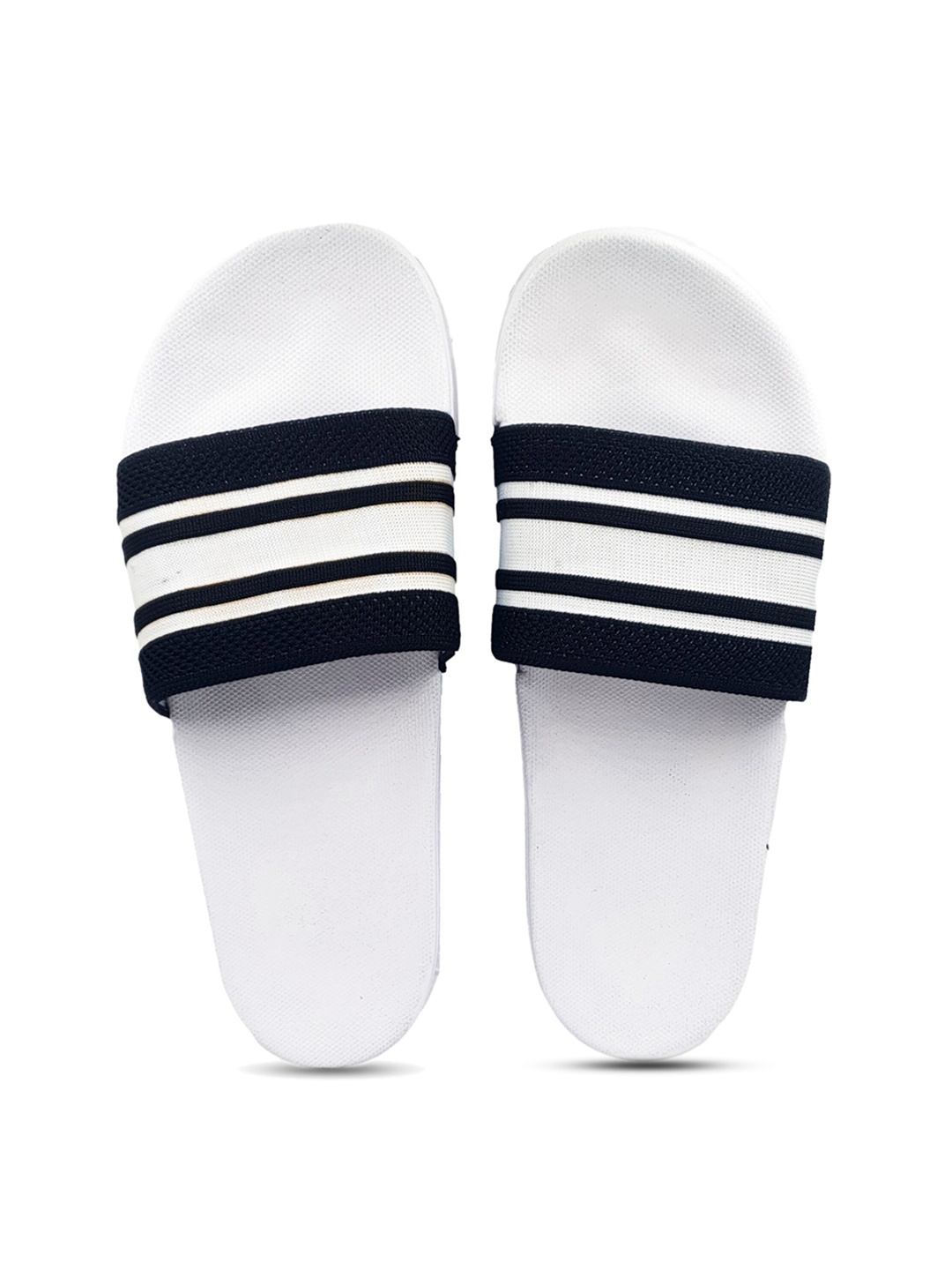 

Pampy Angel Men White & Black Printed Rubber Sliders