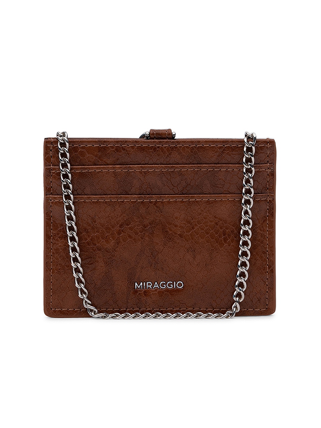 

MIRAGGIO Brown Textured Card Holder