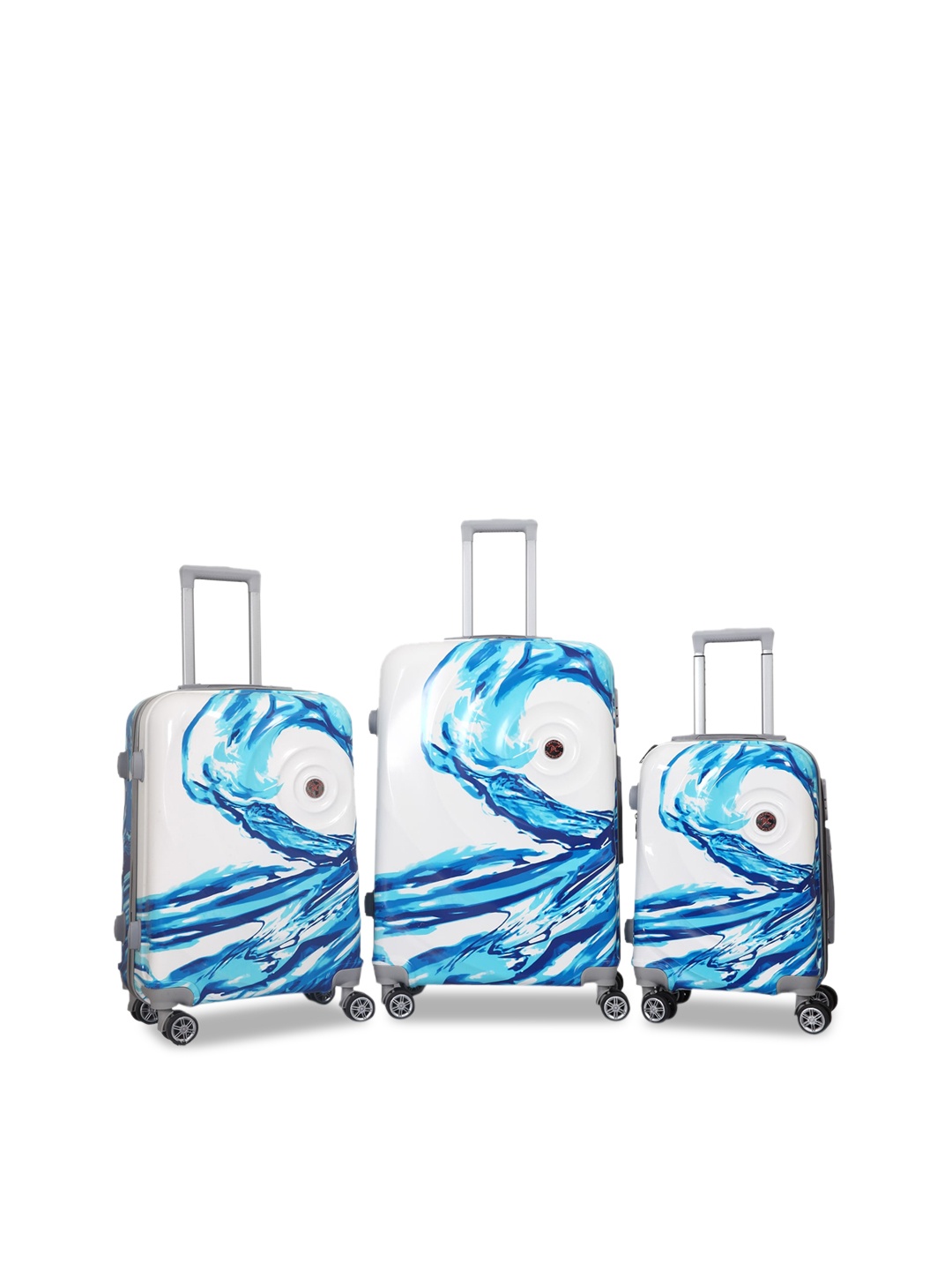 

Polo Class Set Of 3 Hard-Sided Trolley Suitcases, Blue