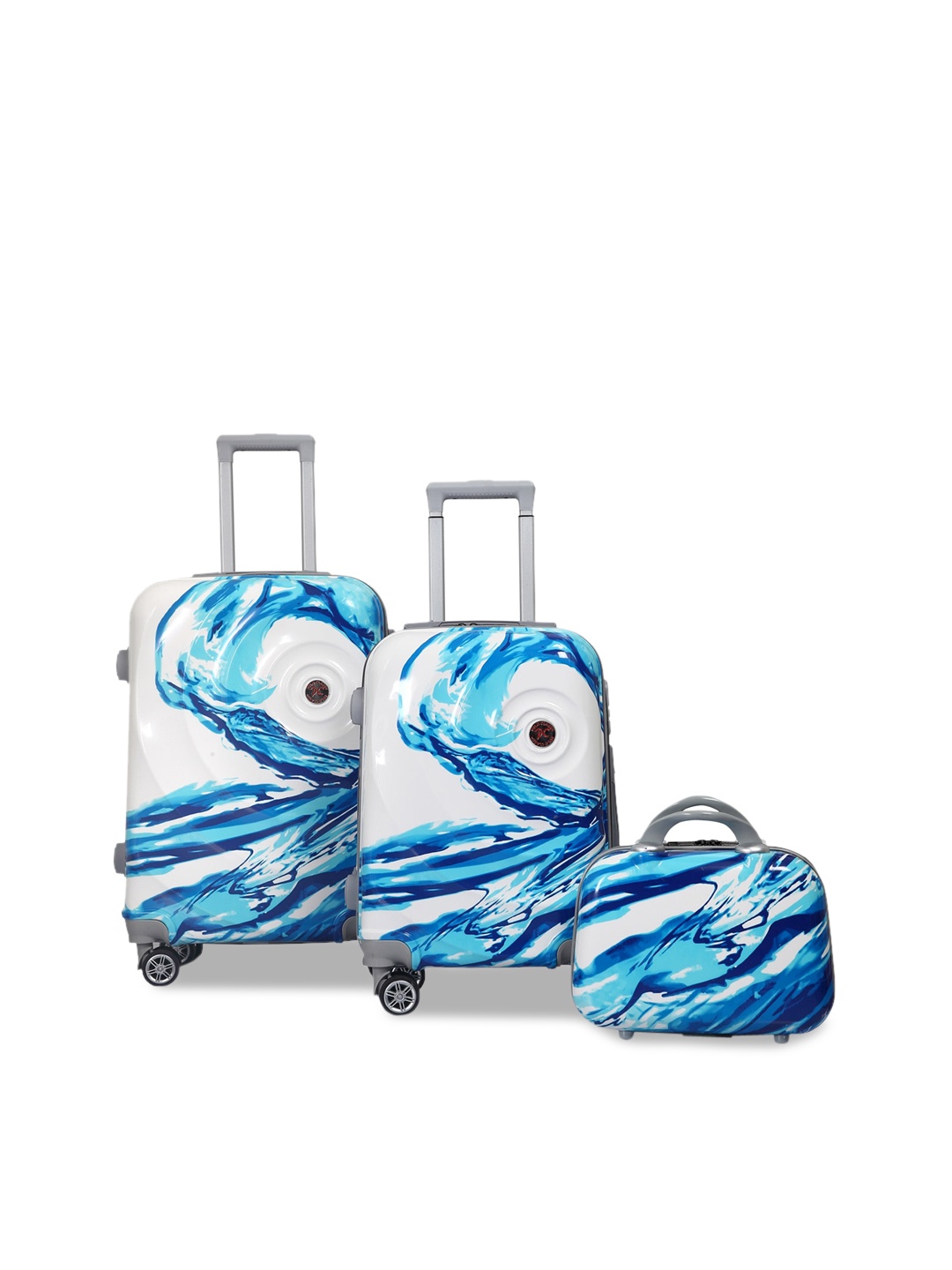 

Polo Class White & Blue Set Of 2 Trolley Bag With 1 Vanity Bag