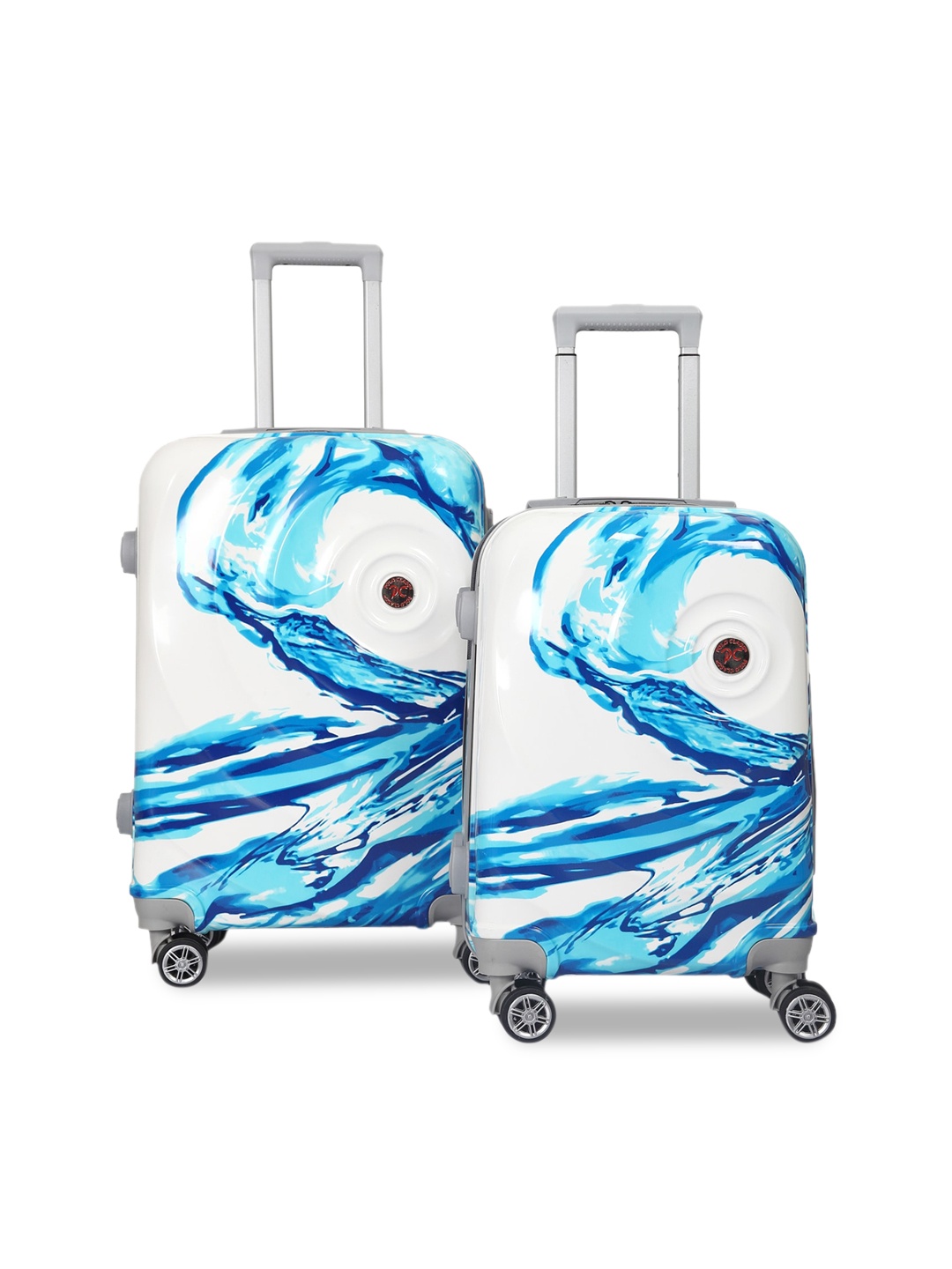 

Polo Class Set Of 2 Printed Hard-Sided Trolley Suitcases, Blue