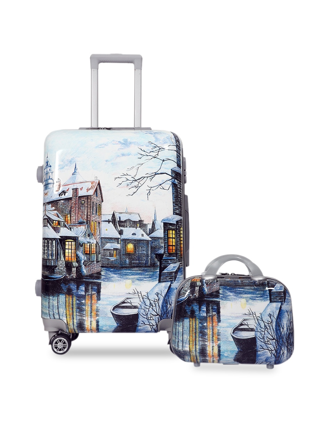 

Polo Class Multi-Coloured Printed Trolley Bag & Vanity Bag Set