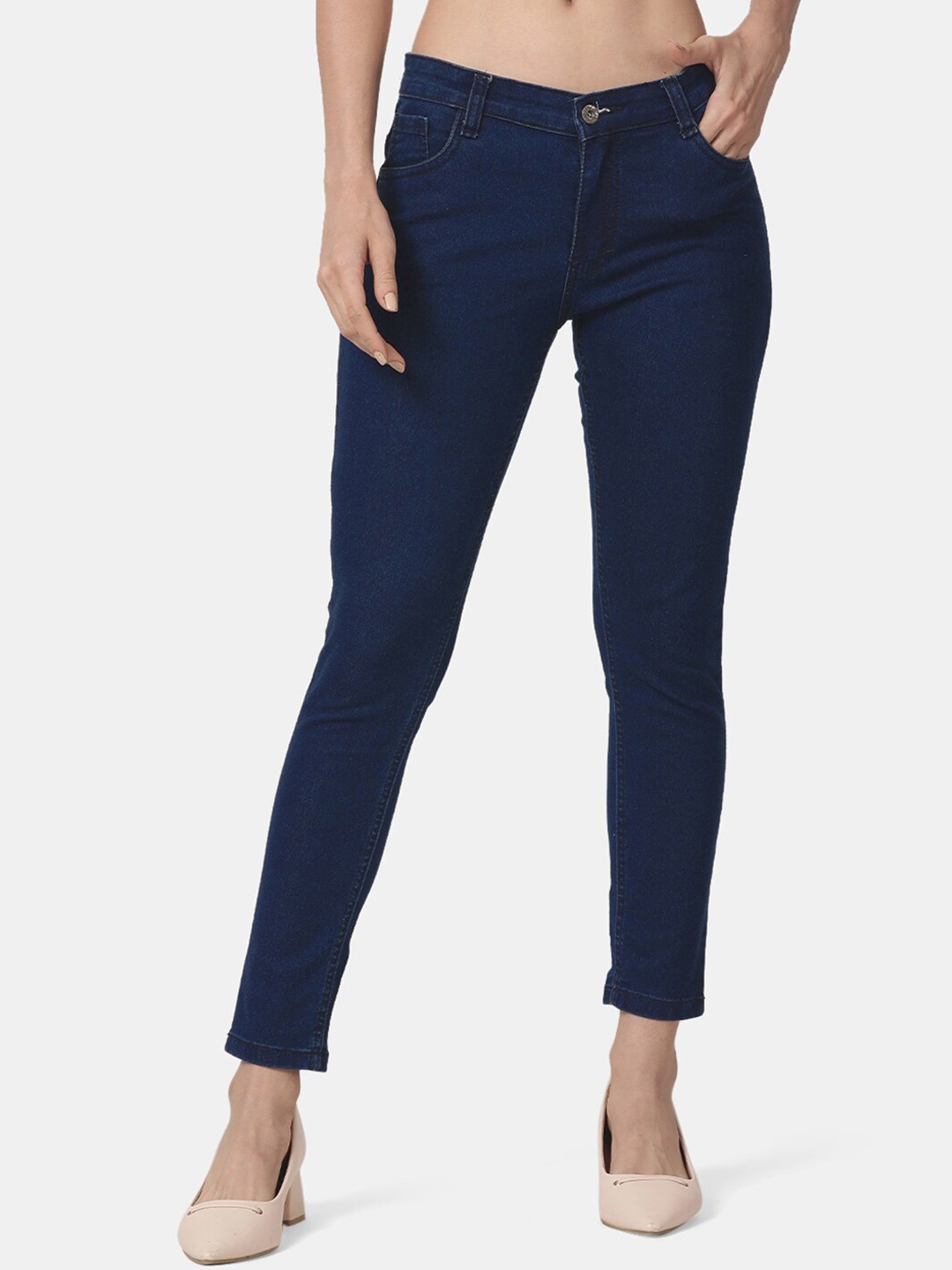 

Selvia Women Navy Blue Skinny Fit Stretchable Jeans