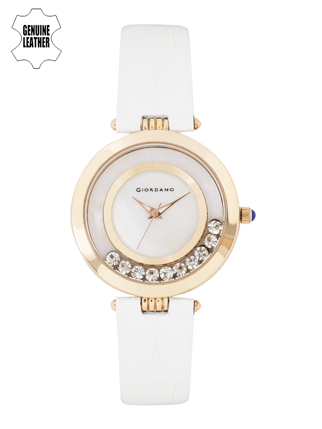 

GIORDANO Women Pearly White Embellished Analogue Watch 2804-03