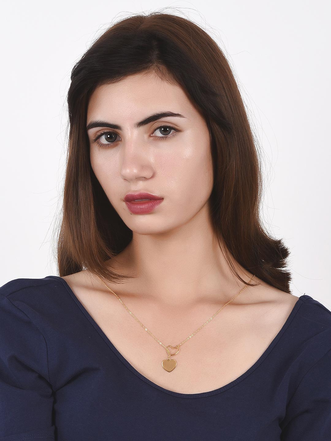 

Tistabene Gold-Plated Heart & Chain Necklace