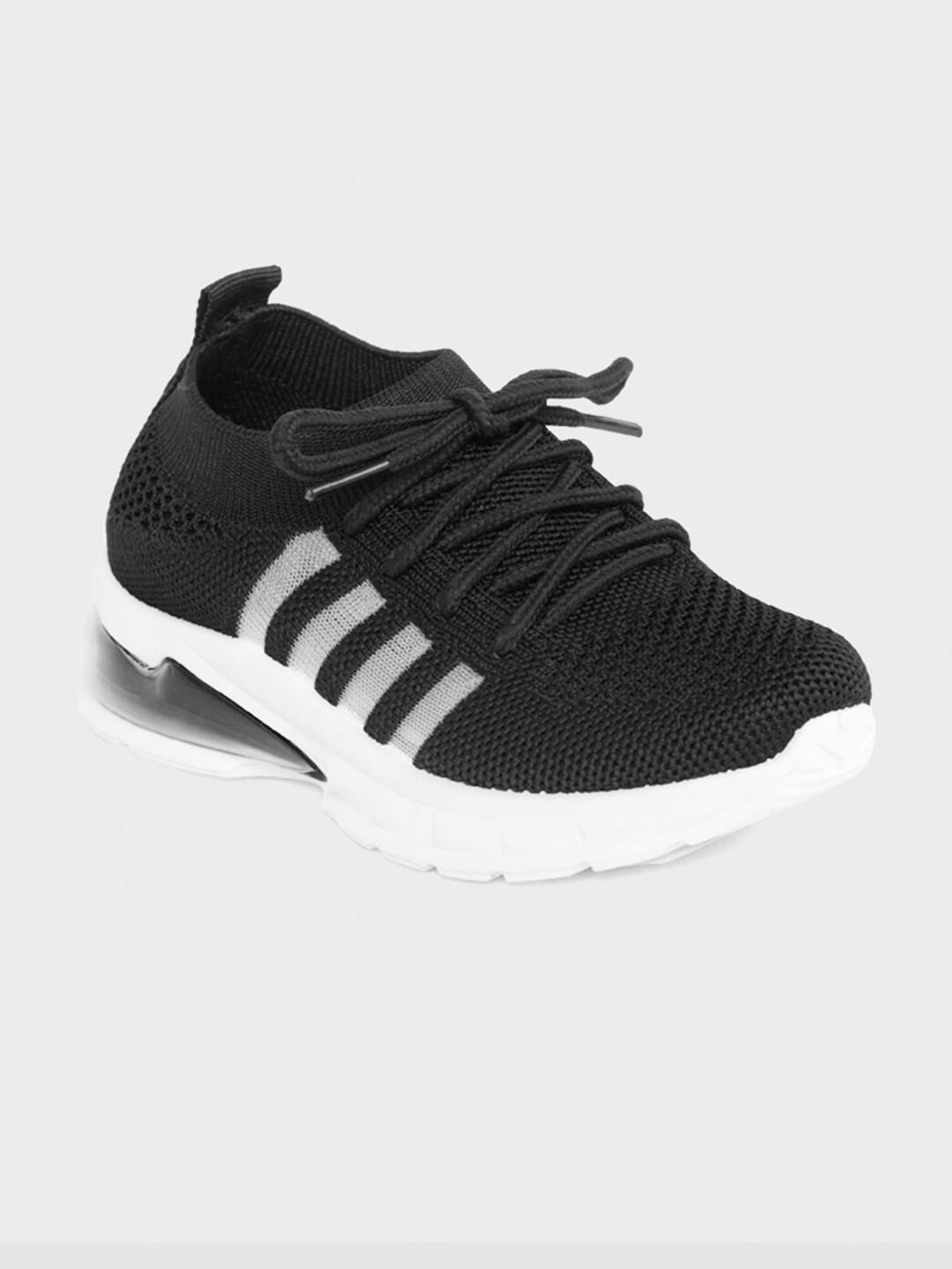 

shoexpress Girls Black Textile Walking Sport Shoes