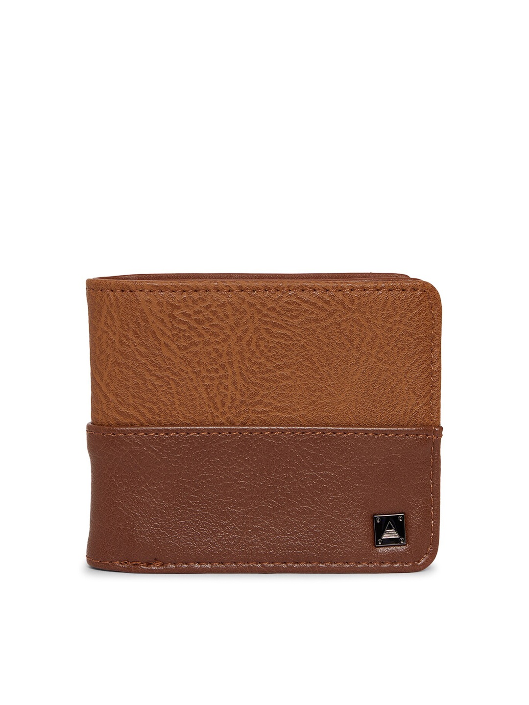 

ALDO Men Brown & Tan Colourblocked PU Two Fold Wallet