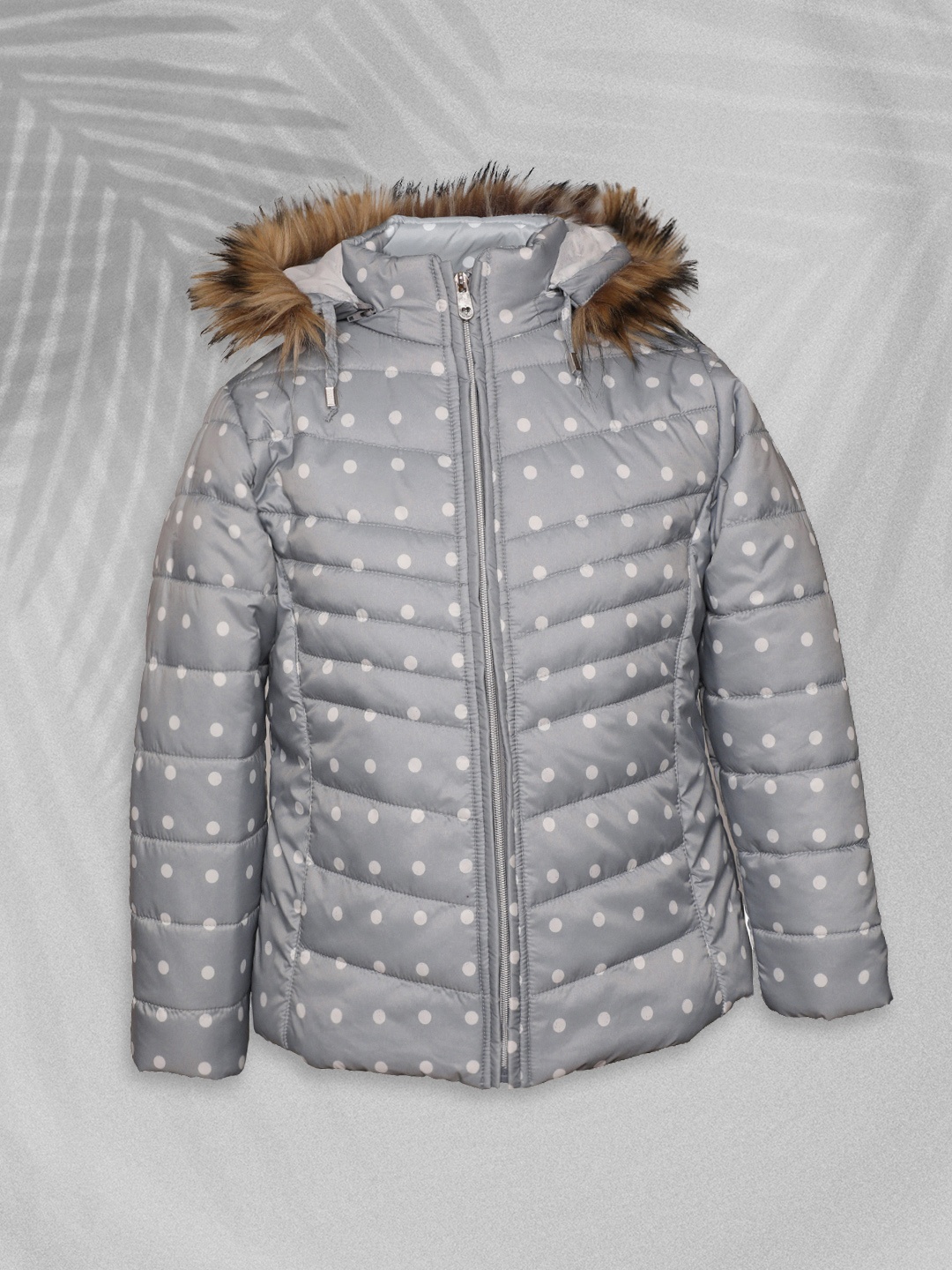 

LURE JUNIOR Girls Grey Parka Jacket with Faux Fur Trim