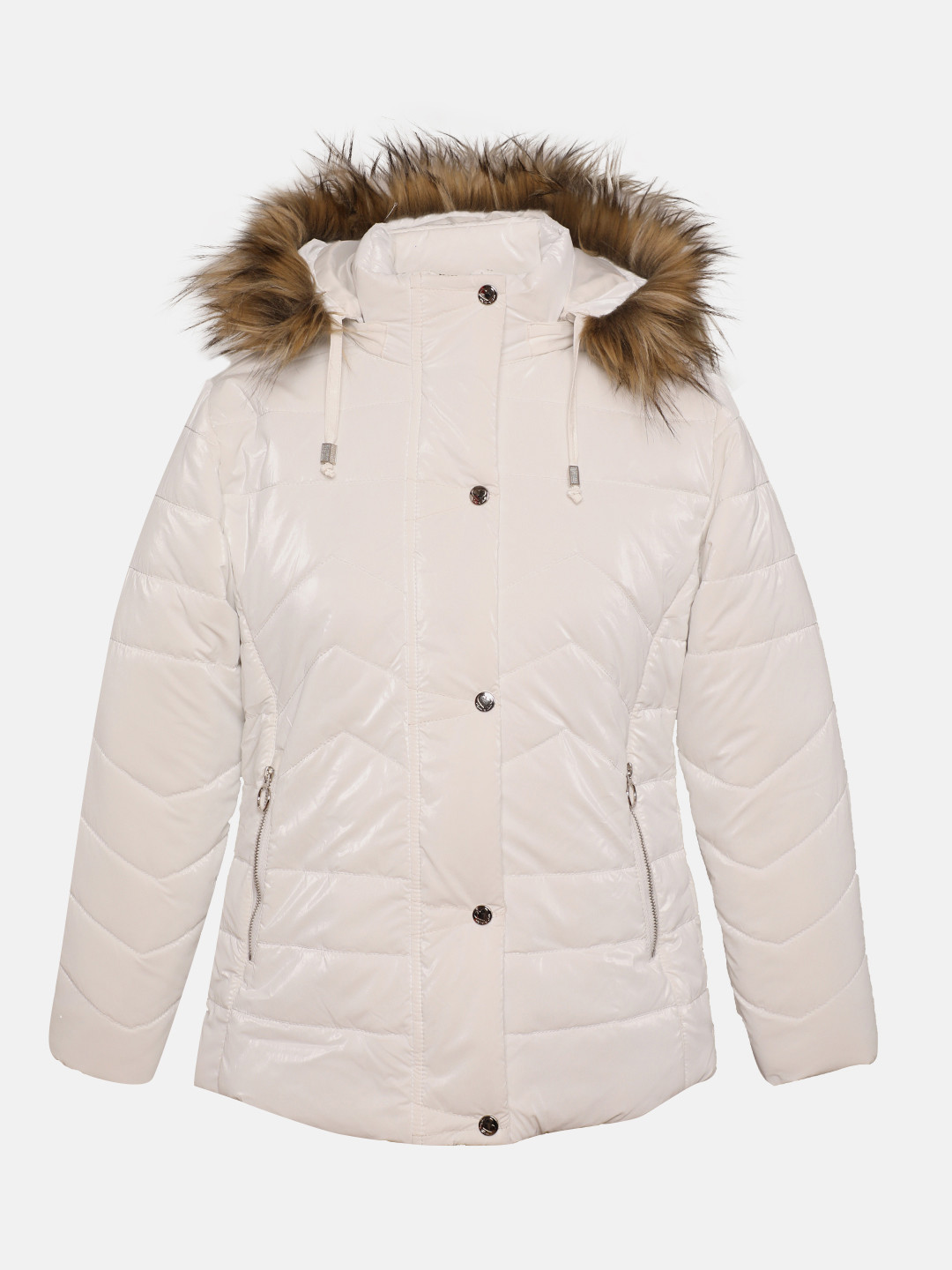 

LURE JUNIOR Girls White Winter Parka Jacket