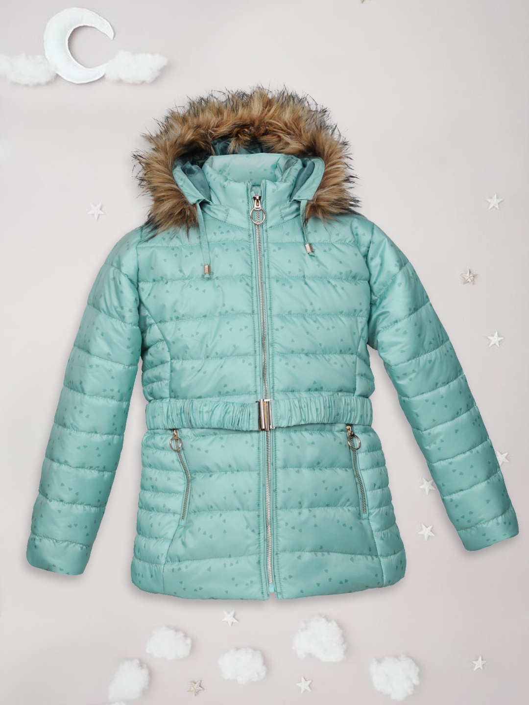 

LURE JUNIOR Girls Green Parka Jacket