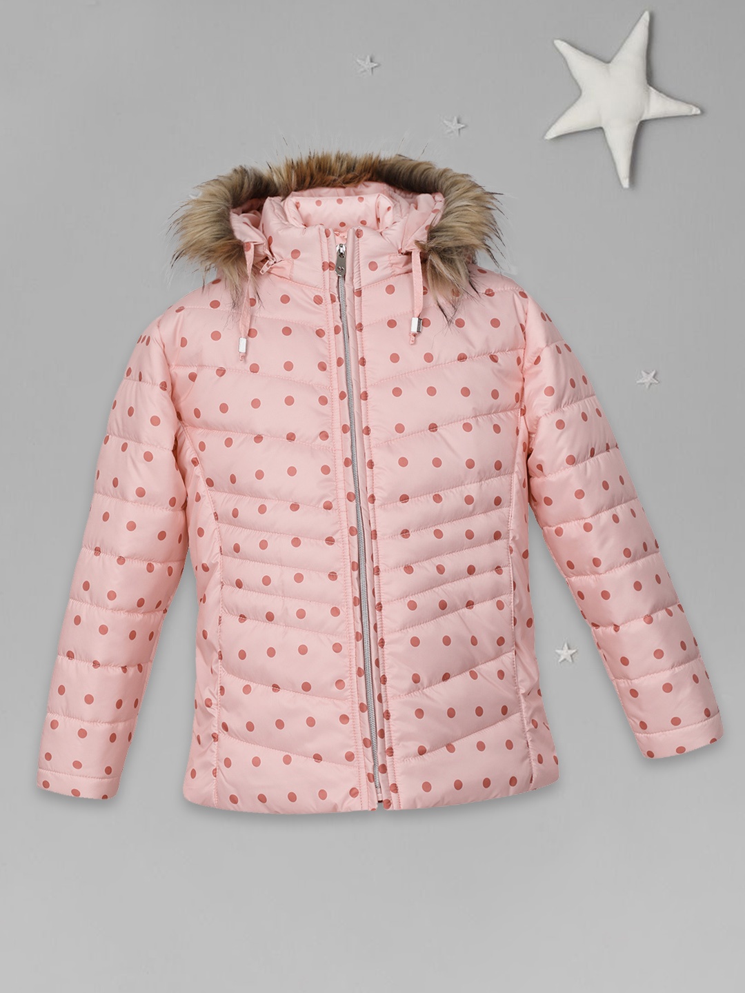 

LURE JUNIOR Girls Pink Parka Jacket